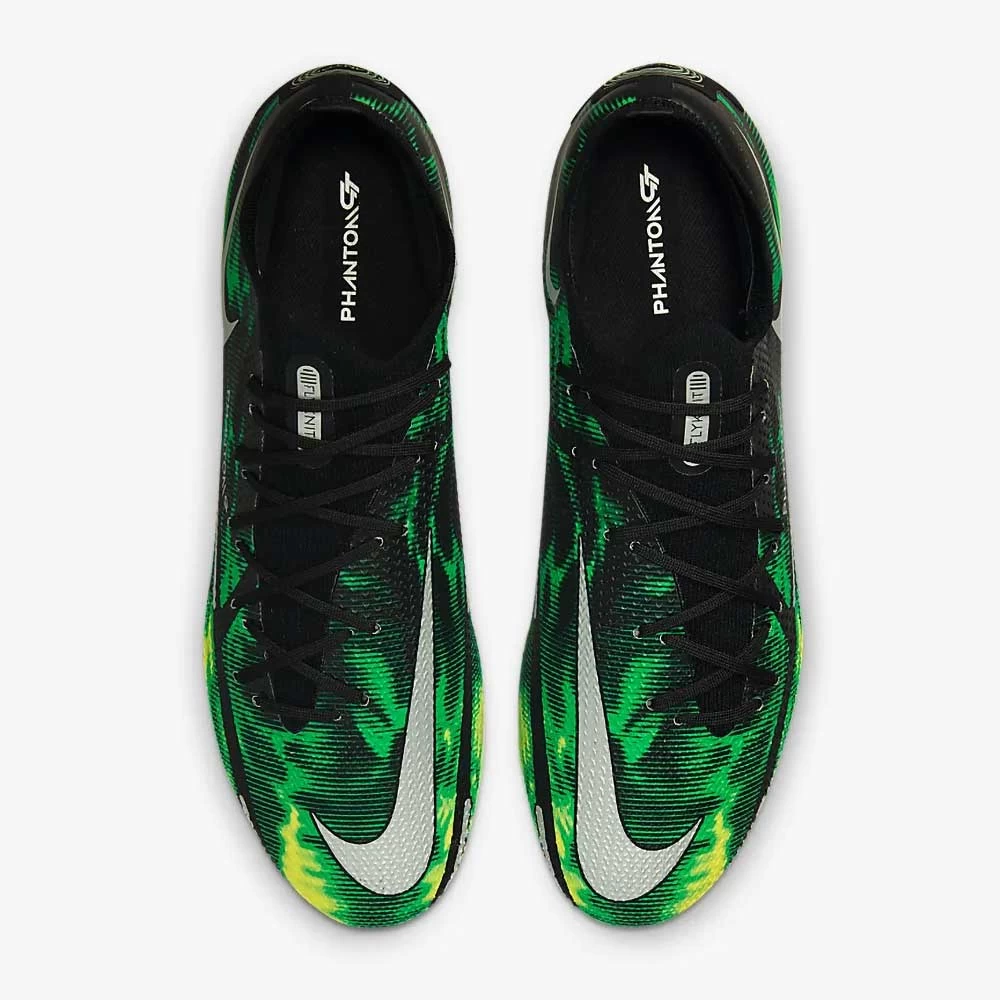 Nike Unisex Phantom GT2 Pro SW FG Soccer Shoe - Black/MTLC Platinum Green-Regular (D) 6 Nike Unisex Phantom GT2 Pro SW FG Soccer Shoe - Black/MTLC Platinum Green-Regular (D) - Image 4