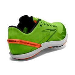 BROOKS Unisex Draft XC Spike - Green Grecko/Red Orange/White- Regular (D) -Shoe Zone Shop 100039 308 H Draft XC