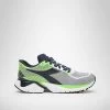 Diadora Men's Mythos Blushield Vigore Running Shoe - White/Black Iris/Neon Mint - Regular (D) -Shoe Zone Shop 101.178046 C9805 00 HR