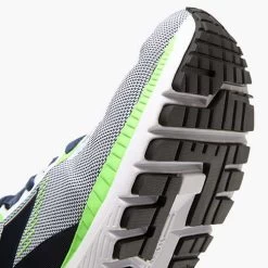 Diadora Men's Mythos Blushield Vigore Running Shoe - White/Black Iris/Neon Mint - Regular (D) -Shoe Zone Shop 101.178046 C9805 30 HR