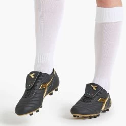 Diadora Men's Brasil #9 Italy LT+MDPU Soccer Shoe - Black/Gold 10 Diadora Men's Brasil #9 Italy LT+MDPU Soccer Shoe - Black/Gold -Shoe Zone Shop 101.178784 C0893 10 HR