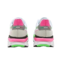 Diadora Women's Atomo V7000 Running Shoe - White/Green Fluo/Pink Fluo -Shoe Zone Shop 101.179068 D0250 20 HR