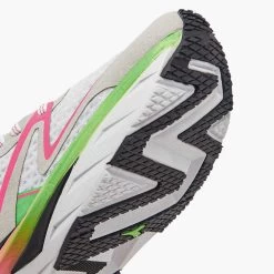 Diadora Women's Atomo V7000 Running Shoe - White/Green Fluo/Pink Fluo -Shoe Zone Shop 101.179068 D0250 30 HR