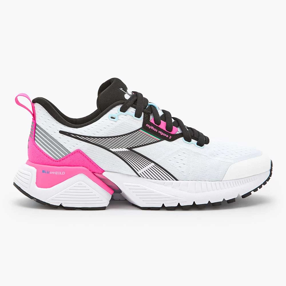 Diadora Women's Vigore 2 Running Shoe - White/Pink Fluo/Black - Regular (B) 3 Diadora Women's Vigore 2 Running Shoe - White/Pink Fluo/Black - Regular (B)