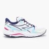 Diadora Women's Mythos Blushield Vortice 8 Running Shoe - White/Blueprint- Regular (B) -Shoe Zone Shop 101.179080 C4127 00 HR