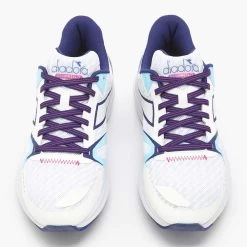 Diadora Women's Mythos Blushield Vortice 8 Running Shoe - White/Blueprint- Regular (B) -Shoe Zone Shop 101.179080 C4127 50 HR
