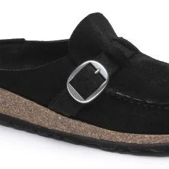 Birkenstock Women's Buckley Suede - Black- Medium/Narrow -Shoe Zone Shop 1017826 detail 1 1