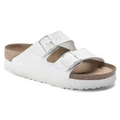 Birkenstock Arizona Platform Vegan - White- Medium/Narrow