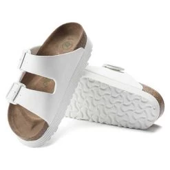 Birkenstock Arizona Platform Vegan - White- Medium/Narrow -Shoe Zone Shop 1018581 sole