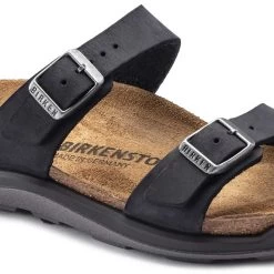 Birkenstock Women's Sierra Oiled Leather Sandal - Black - Regular/Wide -Shoe Zone Shop 1018704 detail 1