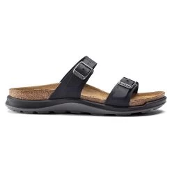 Birkenstock Women's Sierra Oiled Leather Sandal - Black - Regular/Wide -Shoe Zone Shop 1018704 side