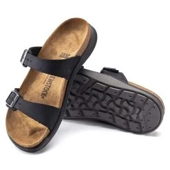 Birkenstock Women's Sierra Oiled Leather Sandal - Black - Regular/Wide -Shoe Zone Shop 1018704 sole