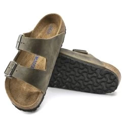 Birkenstock Arizona Soft Footbed Faded Khaki Oiled Nubuck Leather- Regular/Wide -Shoe Zone Shop 1019313 sole