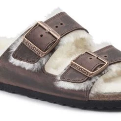 Birkenstock Arizona Shearling Sandal - Habana Natural- Medium/Narrow -Shoe Zone Shop 1021049 detail 1