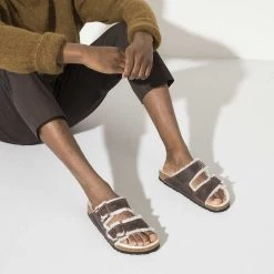 Birkenstock Arizona Shearling Sandal - Habana Natural- Medium/Narrow -Shoe Zone Shop 1021049 f look m