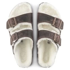 Birkenstock Arizona Shearling Sandal - Habana Natural- Medium/Narrow -Shoe Zone Shop 1021049 top