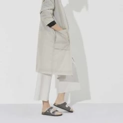 Birkenstock Arizona Shearling Sandals - Iron Natural- Medium/Narrow -Shoe Zone Shop 1021067 f look f