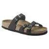 Birkenstock Women's Franca Oiled Leather Sandals- Black- Regular/Wide -Shoe Zone Shop 1021203