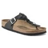 Birkenstock Gizeh Braid Suede Black Oil Leather- Regular/Wide -Shoe Zone Shop 1021349