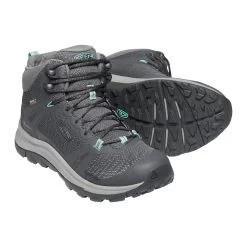 Keen Women's Terradora II Mid Waterproof Hiking Boot - Magnet/Ocean Wave - Regular (B) -Shoe Zone Shop 1022353 PPS large