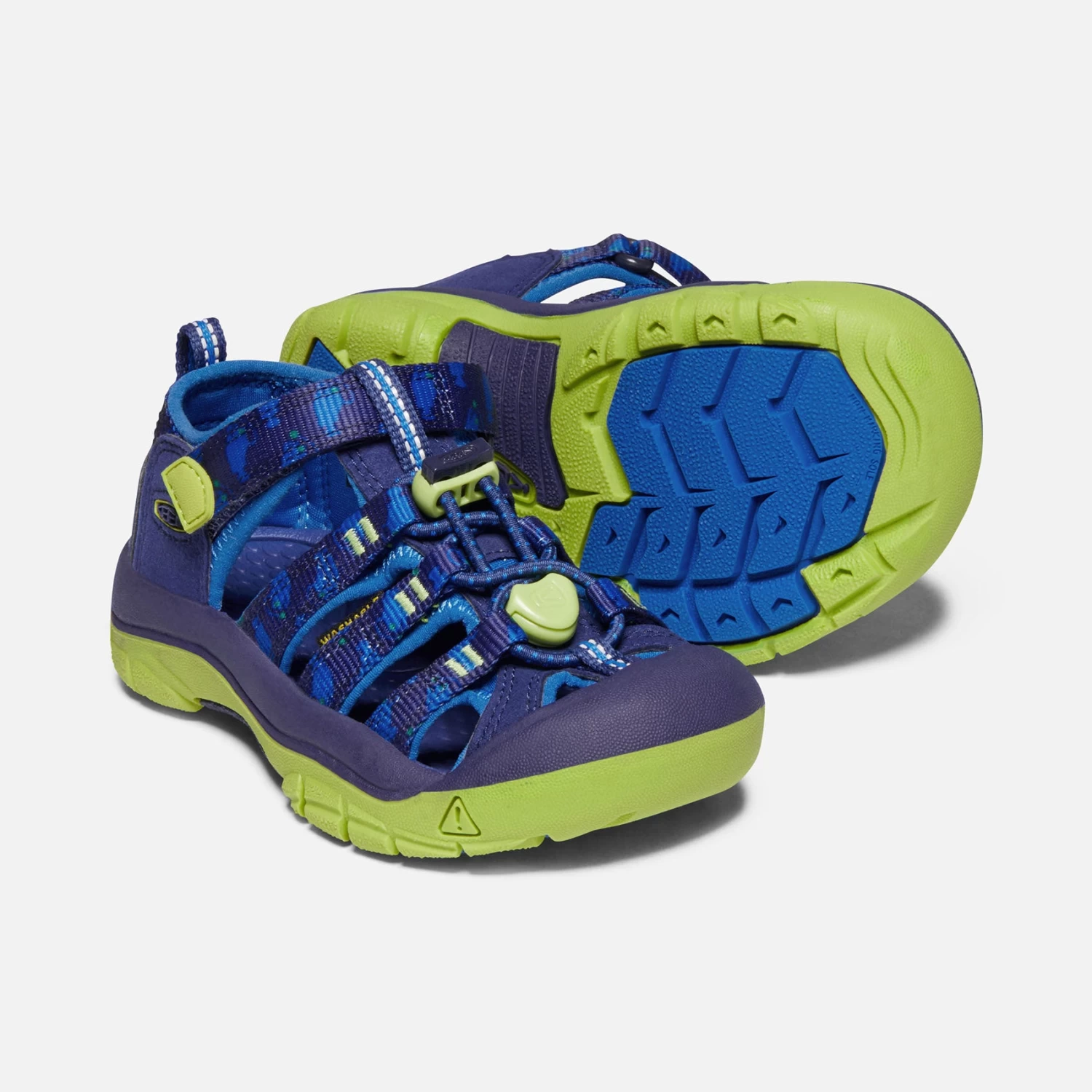 Keen Little Kids' Newport H2 Sandal - Blue Depths/Chartureuse 6 Keen Little Kids' Newport H2 Sandal - Blue Depths/Chartureuse - Image 4