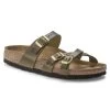 Birkenstock Women's Franca Cork Green Olive Oiled Leather Sandal - Regular/Wide -Shoe Zone Shop 1023310