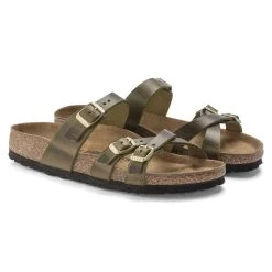 Birkenstock Women's Franca Cork Green Olive Oiled Leather Sandal - Regular/Wide 10 Birkenstock Women's Franca Cork Green Olive Oiled Leather Sandal - Regular/Wide -Shoe Zone Shop 1023310 pair