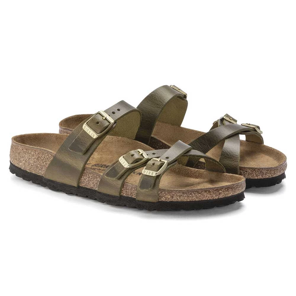 Birkenstock Women's Franca Cork Green Olive Oiled Leather Sandal - Regular/Wide 5 Birkenstock Women's Franca Cork Green Olive Oiled Leather Sandal - Regular/Wide - Image 3