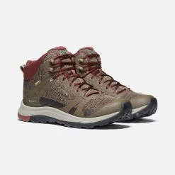 Keen Women's Terradora II Mid Waterproof Hiking Boot - Canteen/Andorra - Regular (B) -Shoe Zone Shop 1023497 PLA PDP