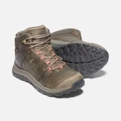 Keen Women's Terradora II Leather Mid Waterproof Boots - Brindle/Redwood - Regular (B) -Shoe Zone Shop 1023728 PPS PDP