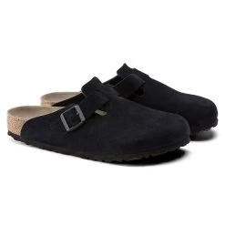 Birkenstock Women's Boston Soft Footbed - Midnight - Regular -Shoe Zone Shop 1023865 pair