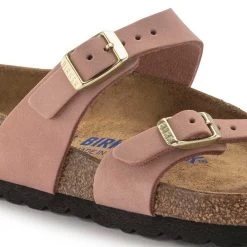 Birkenstock Women's Mayari NuBuck Soft Footbed - Old Rose- Regular/Wide -Shoe Zone Shop 1023964 detail 1