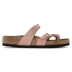 Birkenstock Women's Mayari NuBuck Soft Footbed - Old Rose- Regular/Wide -Shoe Zone Shop 1023964 side