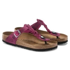 Birkenstock Women's Gizeh Braid Sandal- Festival Fuchsia- Regular/Wide -Shoe Zone Shop 1023991 pair