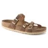 Birkenstock Women's Franca Oiled Leather Sandal - Cognac - Regular/Wide -Shoe Zone Shop 1024052