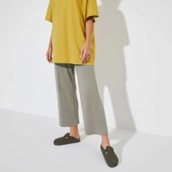 Birkenstock Women's Boston Suede Clog - Thyme - Regular -Shoe Zone Shop 1024714 f look f