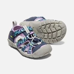 Keen Little Kids' Seacamp II CNX Sandal - Black Iris/African Violet -Shoe Zone Shop 1025136 PPS PDP