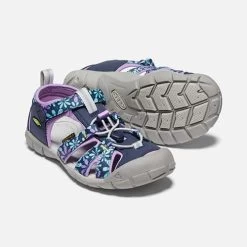 Keen Big Kids' Seacamp II CNX Sandal - Black Iris/African Violet 11 Keen Big Kids' Seacamp II CNX Sandal - Black Iris/African Violet -Shoe Zone Shop 1025149 PPS PDP