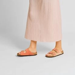 Birkenstock Women's Arizona Nubuck Sandal - Mars/Sandcastle - Regular (B) -Shoe Zone Shop 1025757 f look f