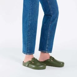 Birkenstock Women's Boston EVA Clog - Khaki - Medium/Narrow (B) -Shoe Zone Shop 1026215 f look m