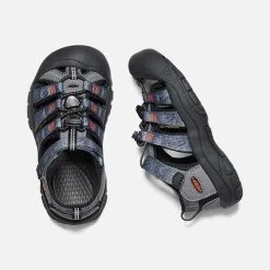 Keen Little Kids' Newport H2 Sandal - Steel Grey/Black -Shoe Zone Shop 1026268 PLD PDP 1