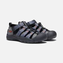 Keen Big Kids' Newport H2 - Steel Grey/Black -Shoe Zone Shop 1026277 PLA PDP
