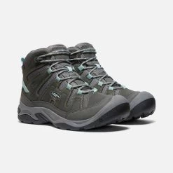 Keen Women's Circadia Mid WP Hiking Boot - Steel Grey/Cloud Blue - Regular (B) -Shoe Zone Shop 1026763 PLA PDP 1