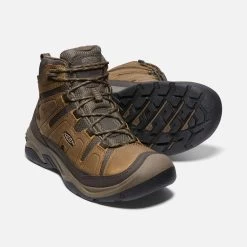 Keen Men's Circadia Mid WP Hiking Boot- Bison/Brindle- Wide (2E) -Shoe Zone Shop 1026841 PPS PDP