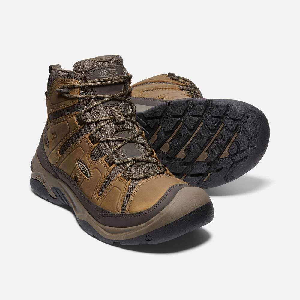 Keen Men's Circadia Mid WP Hiking Boot - Bison/Brindle - Regular (D) 7 Keen Men's Circadia Mid WP Hiking Boot - Bison/Brindle - Regular (D) - Image 5