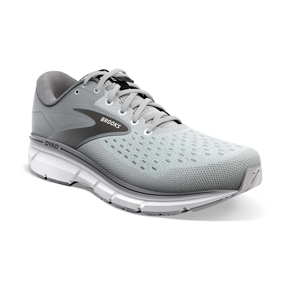 BROOKS Men's Dyad 11 Running Shoe - Grey/Black/White - Wide (2E) 5 BROOKS Men's Dyad 11 Running Shoe - Grey/Black/White - Wide (2E) - Image 3