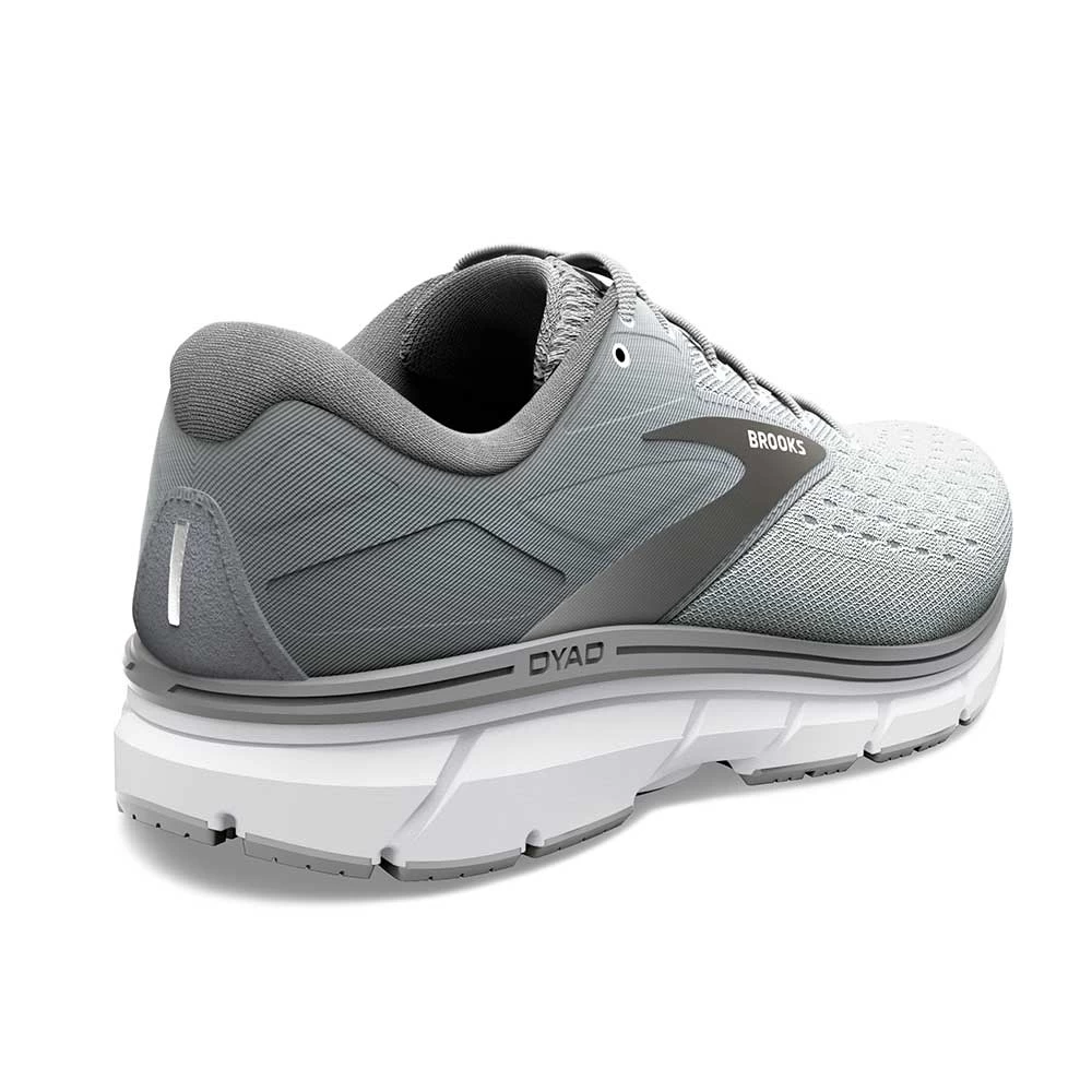 BROOKS Men's Dyad 11 Running Shoe - Grey/Black/White - Wide (2E) 6 BROOKS Men's Dyad 11 Running Shoe - Grey/Black/White - Wide (2E) - Image 4