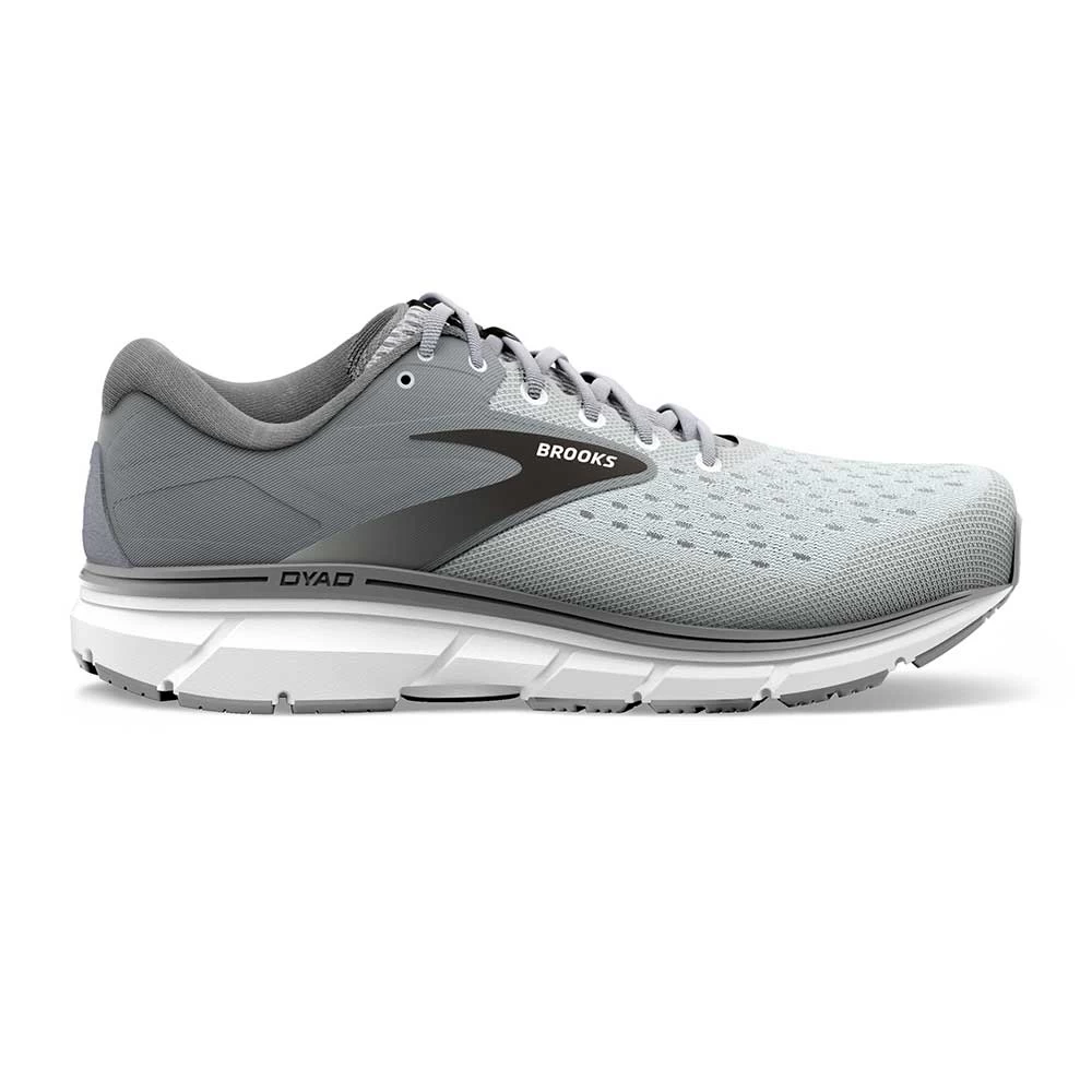 BROOKS Men's Dyad 11 Running Shoe - Grey/Black/White - Wide (2E) 3 BROOKS Men's Dyad 11 Running Shoe - Grey/Black/White - Wide (2E)