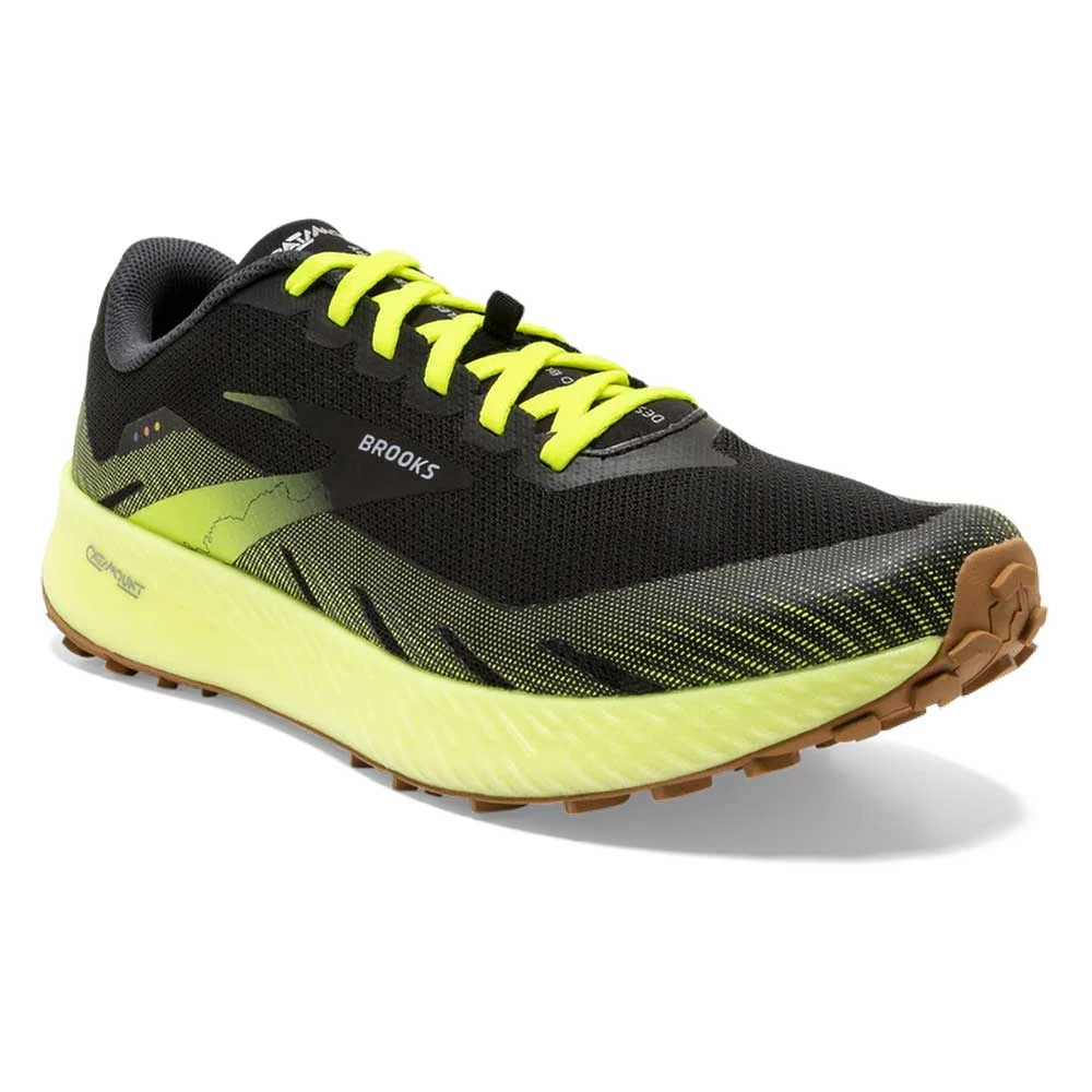 BROOKS Men's Catamount Trail Shoe- Black/Nightlife- Regular (D) 4 BROOKS Men's Catamount Trail Shoe- Black/Nightlife- Regular (D) - Image 2