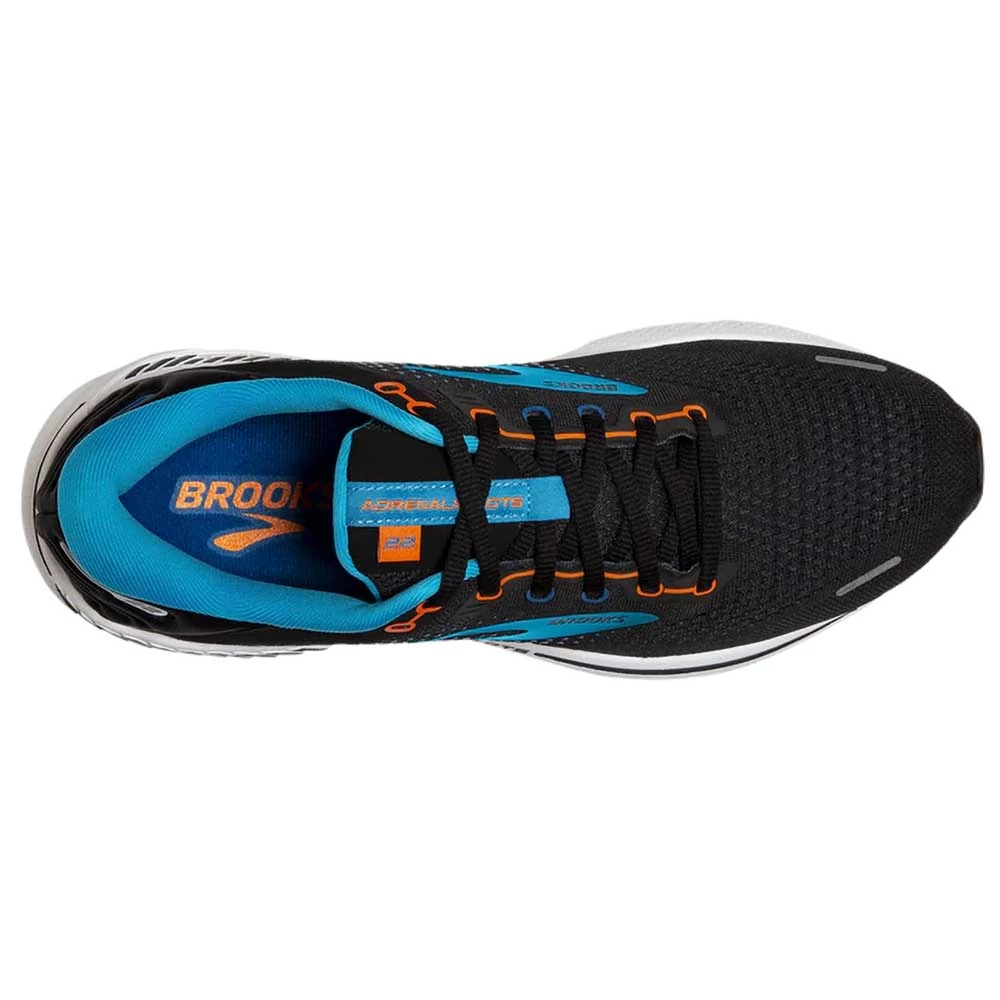 BROOKS Men's Adrenaline GTS 22 Running Shoe - Black/Blue/Orange- Regular (D) 7 BROOKS Men's Adrenaline GTS 22 Running Shoe - Black/Blue/Orange- Regular (D) - Image 5